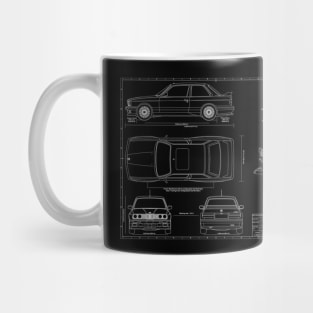 E30 M3 Black Mug